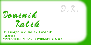 dominik kalik business card